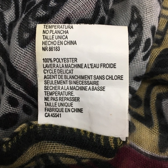 CAPELLI Scarf Infinity Aztec Southwestern Boho Sheer Lightweight Mudcloth Style - Picture 7 of 10